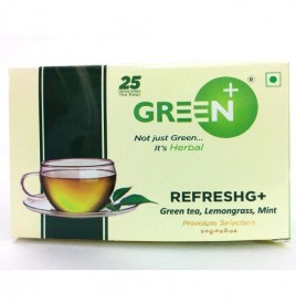 Green + Refreshg+ , Green Tea, Lemongrass, Mint Tea  Box  25 pcs